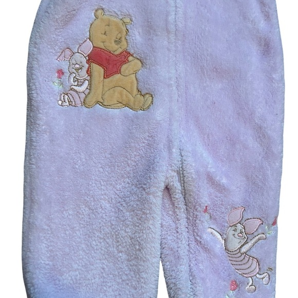 VINTAGE DISNEY BABY WINNIE THE POOH EMBROIDERED BUNTING SUIT ONSIE - Picture 3 of 6